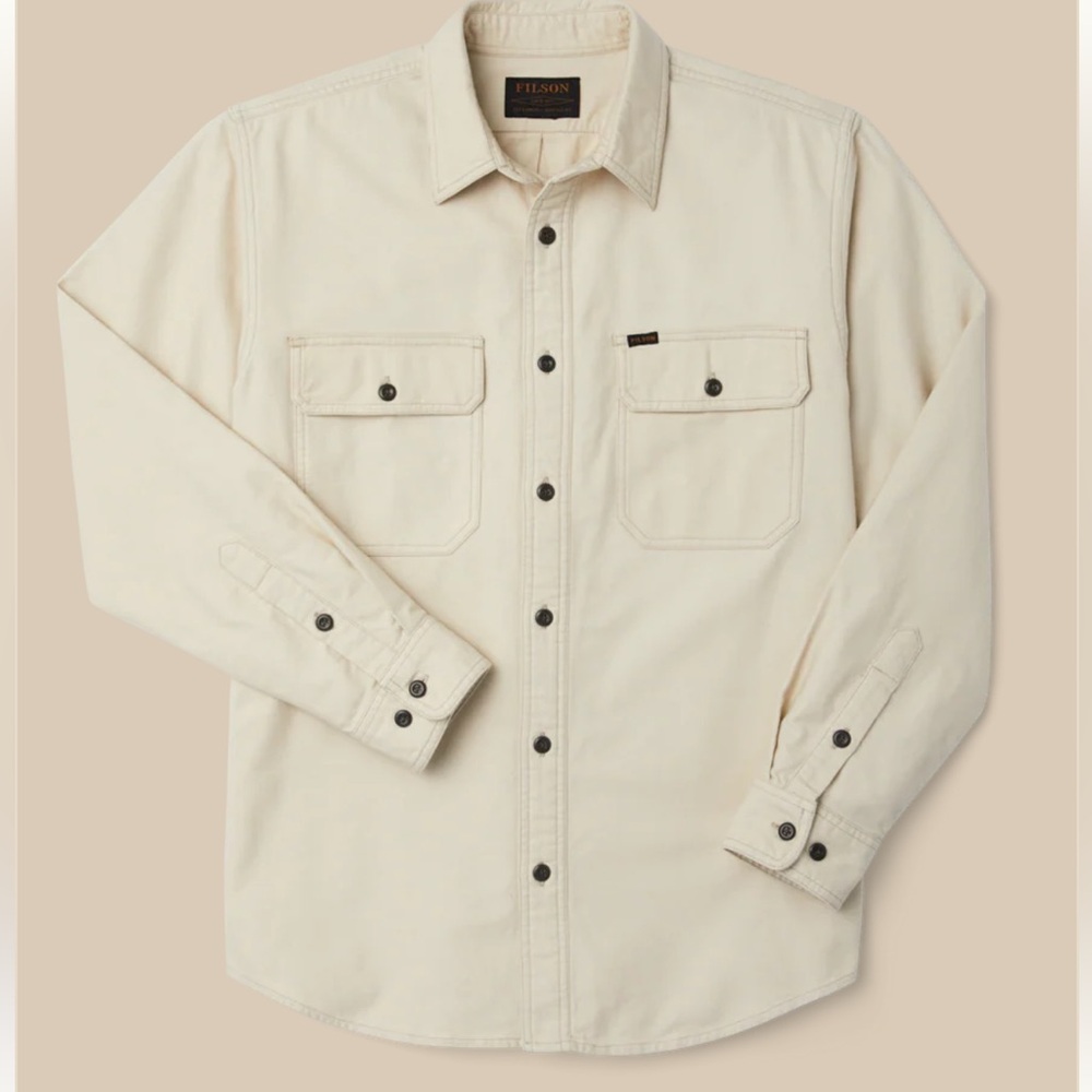 FILSON men’s field flannel shirt size XS Natural color